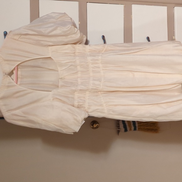 NWT Jonathan Simkhai mini dress with back cutout and puff sleeves - Picture 6 of 9